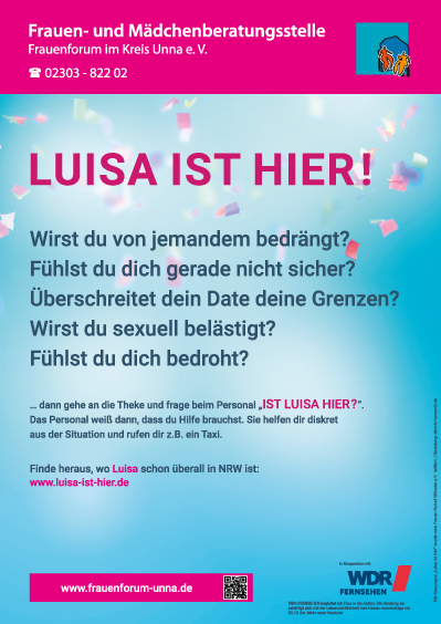 Plakat zur Kampagne "Luisa ist hier!"