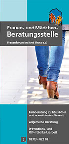 Cover der Broschüre "Frauen- und Mädchenberatungsstelle"